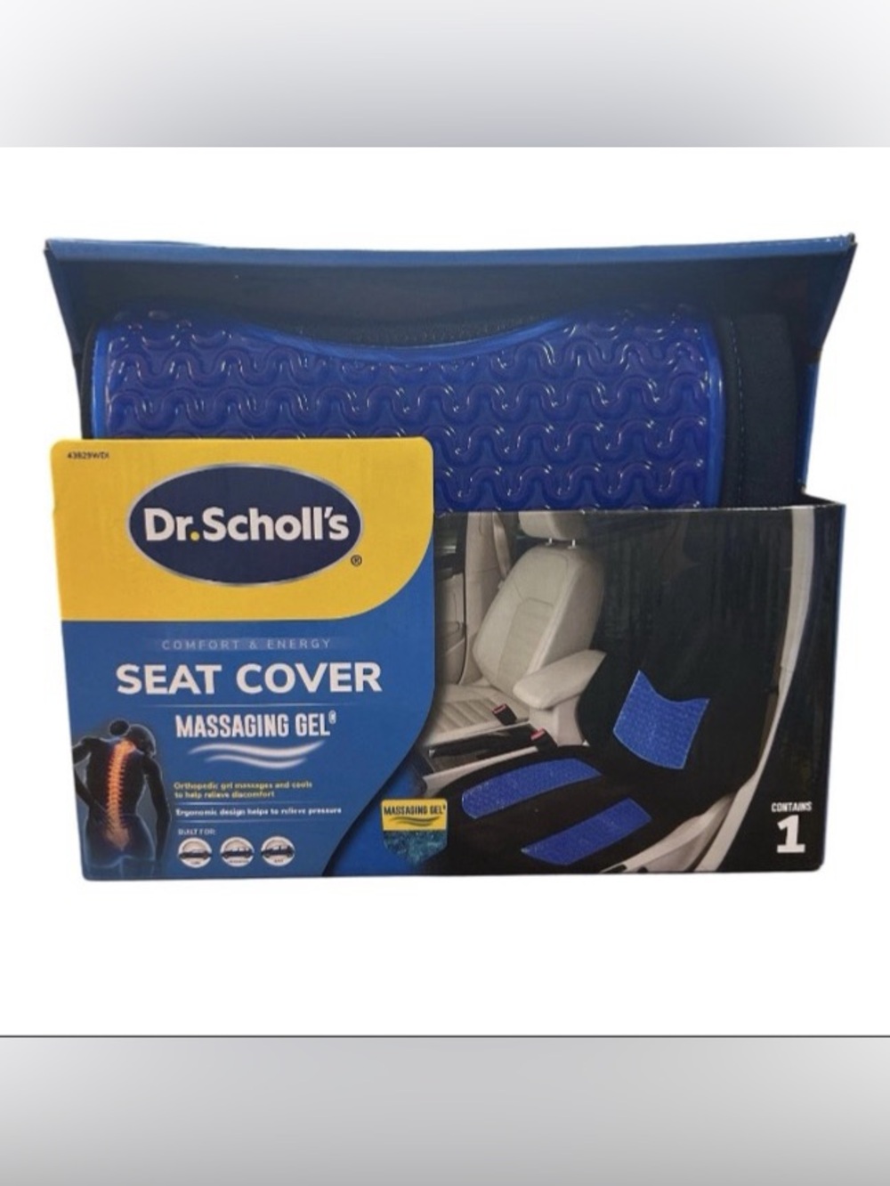 Dr. Scholl's Massaging Gel Seat Cover for Cars, Trucks & SUVs New In Box